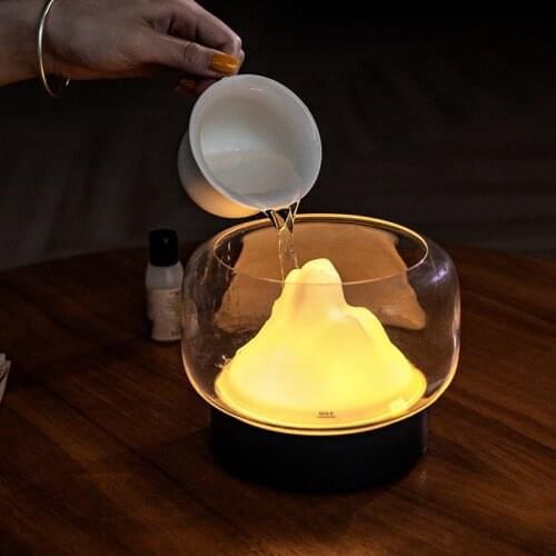 Mountain View Aroma Diffuser Nano Humidifier Ultrasonic Aromatherapy With Colorful Night Lights Nano Moisturizing For Household