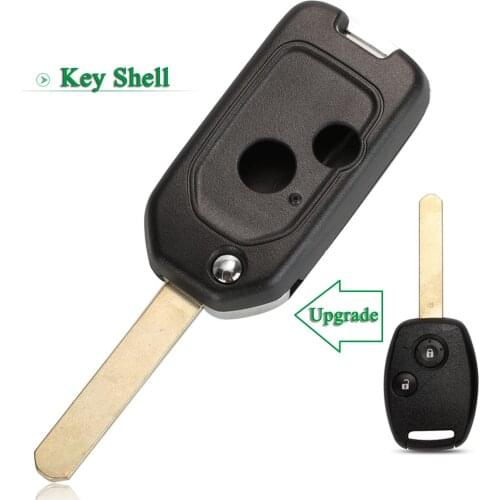Bilchave Modified For Honda fit Accord Civic 2006-2011 CRV 2018 Pilot FOB Flip Remote Car Key Shell Case With Blade