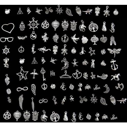 Vintage Mixed 10pcs Metal Animal Birds Charms Beads Handmade DIY for Bracelet Pendant Neacklace Clips Jewelry Making Findings