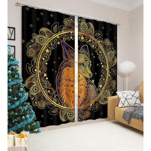 Custom black blackout curtains 3D Blackout Curtains For Living room Bedding room 3d curtains