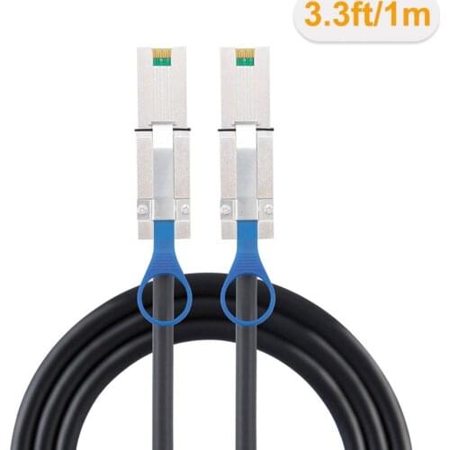EB-LINK External Mini SAS 26pin (SFF-8088) Male to Mini SAS 26 (SFF-8088) Male Cable, up to 6Gb/s