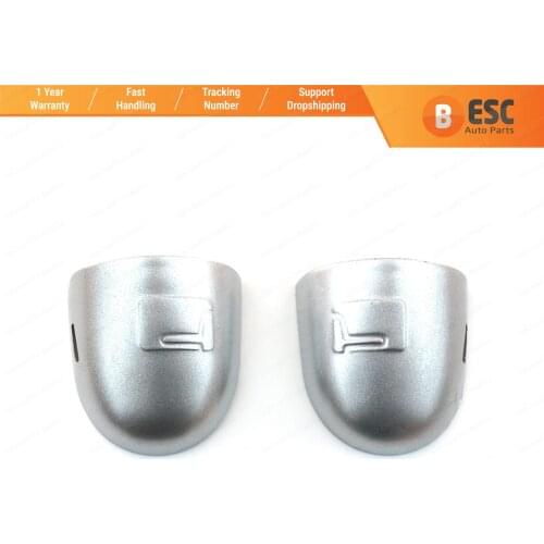 ESC EDP576-1 2 Pieces Door Key Hole Cover 8200036411 Silver for Renault Megane Scenic Clio Laguna Twingo Modus Espace Vel satis