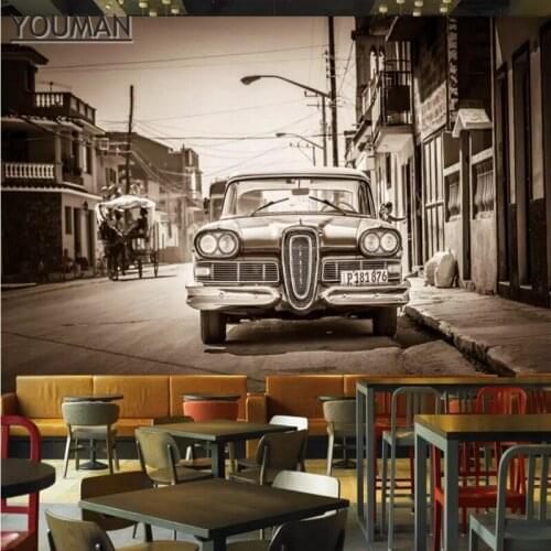 Europe Car Wallpaper Custom 3 d Desktop Wallpaper Living Room Home Improvement Hotel Fresco Wall Mural for Bedroom Bar Ballroom