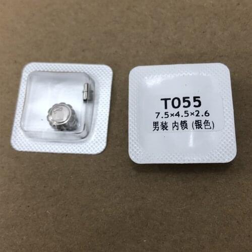 Watch head accessories men T055 head internal lock all steel head table crown time button