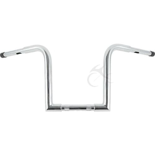 Chrome 12" Rise Ape Hanger Bar 1-1/4" Fat Handlebar For Harley Softail Sportster XL883 1200 FLST FXST Custom