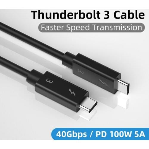 Cable Thunderbolt 3 0.3M 0.5M 0.7M 1M 2M 100W 40G USB C to USB C Cable PD for Macbook Pro Charger