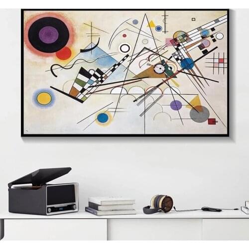 Canvas Painting Modern Abstract Wall Art Paintings By Wassily Kandinsky Reproduction Posters and Print for Living Room Decor
