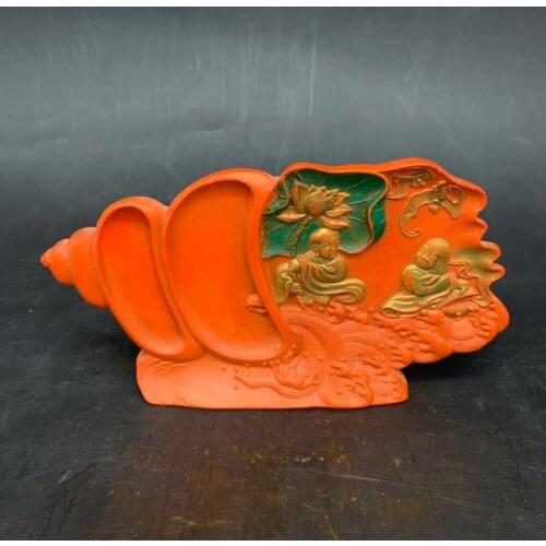 China ink lump Two immortals crafts statue