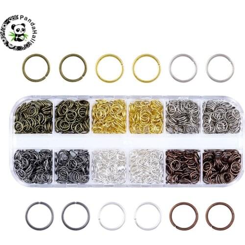 1Box 4mm 5mm 6mm 7mm 8mm Mixed Color Iron Jump Rings Close but Unsoldered Split Rings Connectors For DIY Jewelry Finding Making