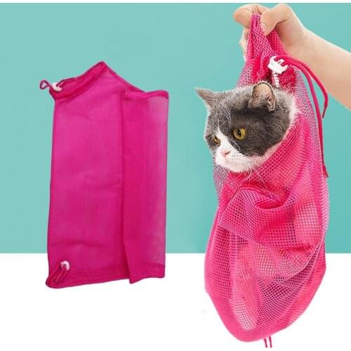 Cat Washing Bag Multifunctional Anti-scratch Mesh Bathing Bag Pet Cleaning Supplies for Bathroom Cat Supplies Nail Cutting