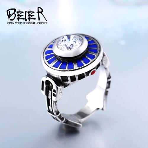 BEIER 2018 NEW Man Fighter ring Factory Price 316L Stainless Titanium Steel Movie Jewelry BR8-246