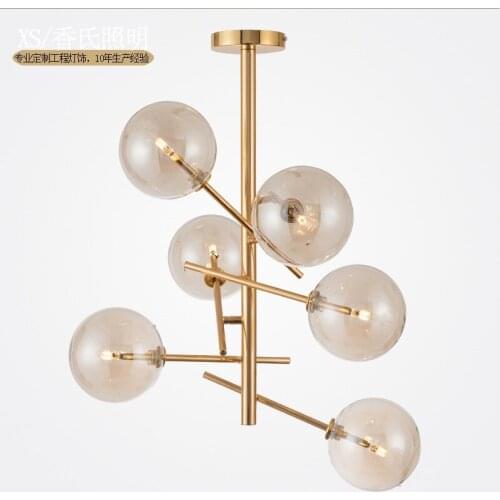 Nordic iron led light lighting brass cottage living decor 3 black iron pipe design lamp kitchen chandeliers luzes de teto