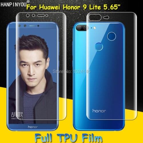Front / Back Full Coverage Clear Soft TPU Film Screen Protector For Huawei Honor 9 Lite 9Lite Cover Curved Parts (Not Glass)