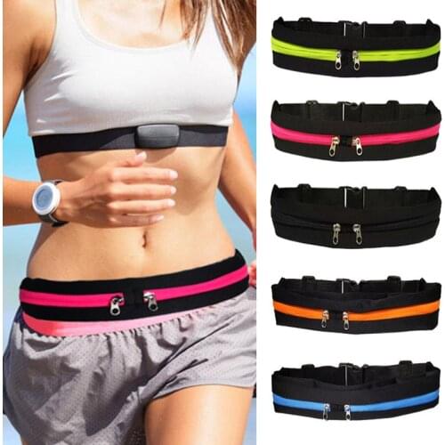 Dual Pocket Running Belt Nylon Waist Pack For Women Men Convenient Waist Pack Travel Multifunctional Waterproof Phone Bag Unisex