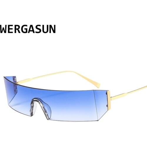 WERGASUN Rectangles Sunglasses Women Vintage Sun Glasses For Women/Men Luxury Brand Eyeglasses Women Small Oculos De Sol