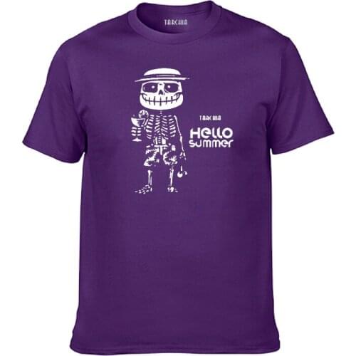 TARCHIA 2021 New Brand Hello Summer t-shirt Cotton Tops Tees Men Short Sleeve Boy Casual Homme Tshirt T Shirt Plus Fashion