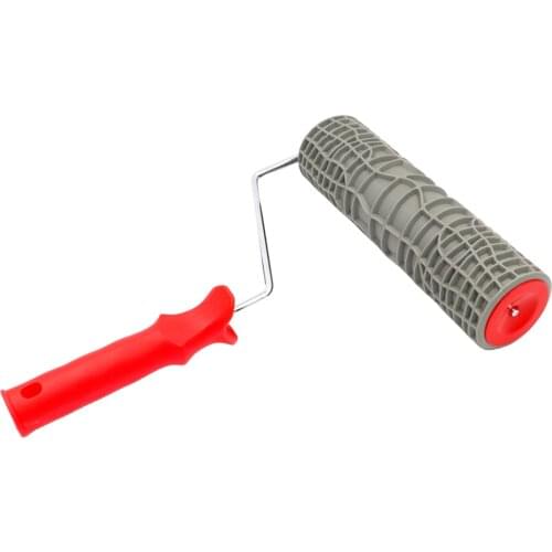 Textured Paint Roller Brush Wood Pattern Graining Knurling Painting Wall Rolling