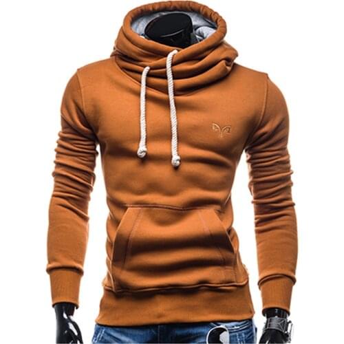 Hoodies Men 2018 Autumn Fashion Brand Pullover Solid Color Turtleneck Sweatshirt Mens Tracksuits Moleton S-XXL