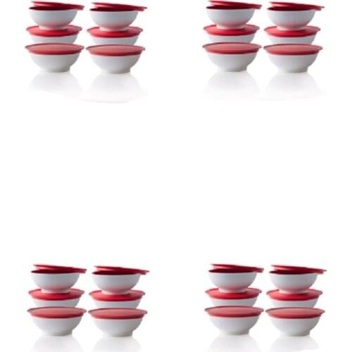 Tupperware Allegra Sweet Bowls (30x275 ml) Red White Sweet Bowl, clear Sweet Bowls s Set (30x275 ML) Red