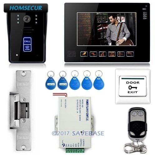 HOMSECUR 9" Video Door Phone Doorbell Intercom System Compatible RFID Keyfobs CCTV