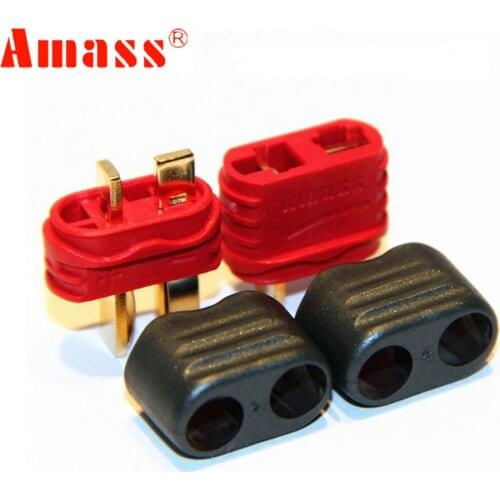 50pair Amass T Plug Deans Connector With Sheath Housing For RC Lipo Battery Rc Drone