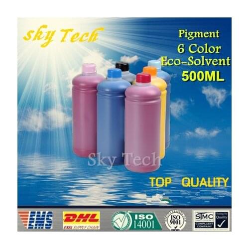 500ML*6 Pigment Eco Solvent Ink , suit for Mimaki series printer , Outdoor Advertising Ink For banners canvas etc