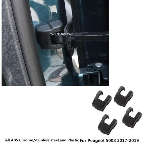 Car Anti Rust Water Proof Door Lock Key Keys Plastic Buckle Limit Device Trim 4pcs For Peugeot 5008 2017 2018 2019 2020