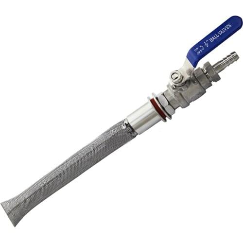 Weldless Boil Kettle Ball Valve Bazooka Kit 12 Inch Kettle Screen 2 Pieces Ball Valve Outer Diameter 11mm Barb Homebrew Hardware