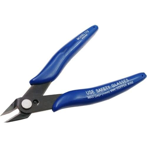 Electric Wire Cable Side Snips Cutters Flush Cutting Pliers Tweezers Anti-slip Rubber Mini Pliers Diagonal Pliers Hand Tools