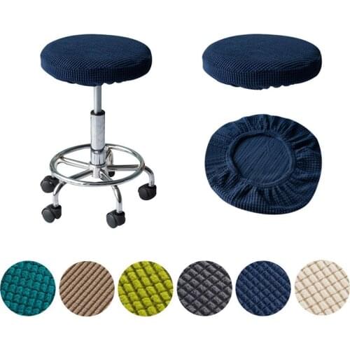 Chair Covers Bar Stool Thick Warm Covers Rotate Round Removable Chair Seat Cover Cushions Sleeve copri sedia