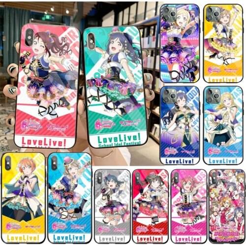 Love Live School idol project Soft Phone Case Cover Tempered Glass For iPhone 11 Pro XR XS MAX 8 X 7 6S 6 Plus SE 2020 case