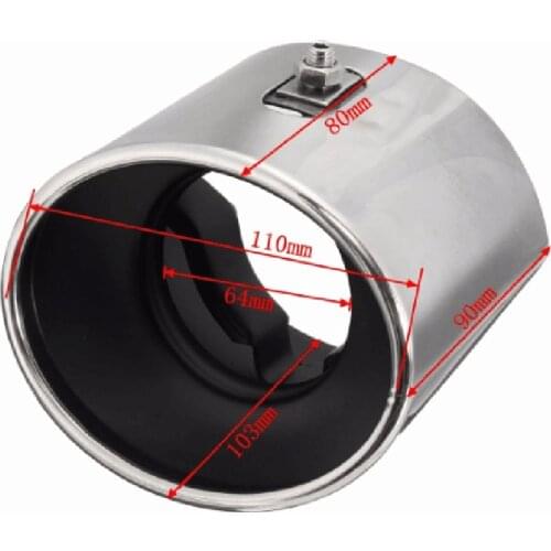 For Honda Accord 2008 2009 2010 2012 REAR MUFFLER TIP PIPE STEEL EXHAUST TAIL