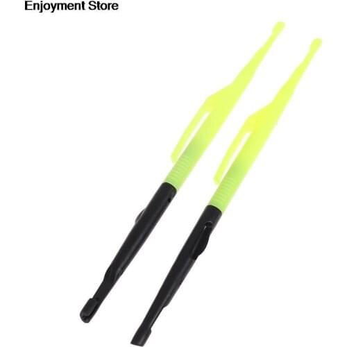 JULYHOT 2Pcs Fly Fishing Hooks Tying Tools Fish Unhook Extractor Detacher Plastic Hook Remover Disgorger Knot Picker Tier