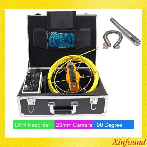 90'Degree Long Spring 23mm CCD700TVL camera Pipe Sewer Inspection Video Camera Drain Pipe Sewer Inspection Camera System