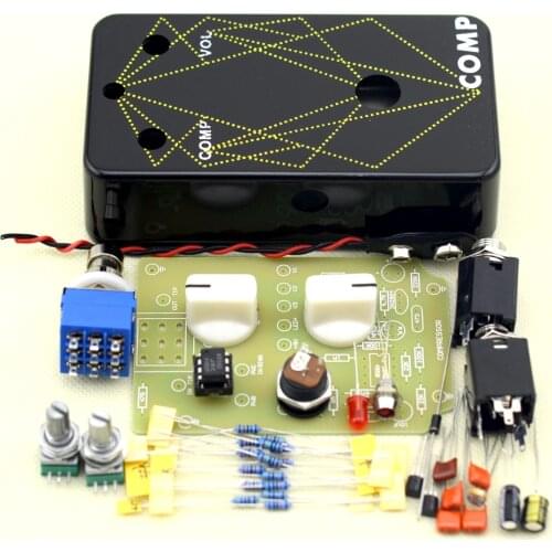 Compressor DIY Guitar Pedal Kit with 1590B Diecast Aluminum Enclosure Pedal Kits