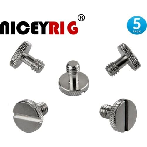 NICEYRIG 1/4" Screw Rig 1/4 inch DSLR Camera Rig Screw 14 Photo Studio DSLR Camera Accessories Aluminum Alloy (5 Pieces a Pack)