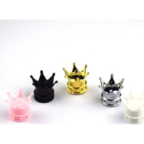 2pcs/lot 5 Color Crown Shape Valve Stems Caps Plastic Plating Valve Cover For Truck Bike Car Accessories