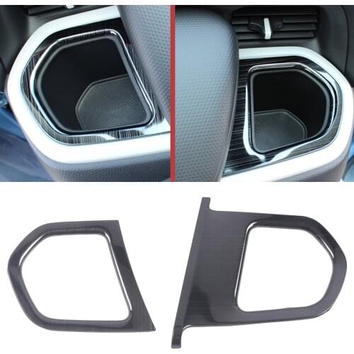 LHD! Car Accessories for Honda Fit Jazz GR 2020 2021 Stainless Steel Interior Side Air Vent Outlet Cover Trim 2pcs