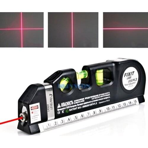 DHL 100PCS Multifunctional DIY Laser Guide Leveler Straight Project Line Measuring Level Tools Rulers