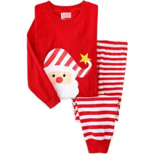 Brand Kids Pyjamas Boys Winter Christmas Sleepwear Clothes Kids Santa Claus Pajamas Set Childrens Clothing Set Baby Girl Pijamas