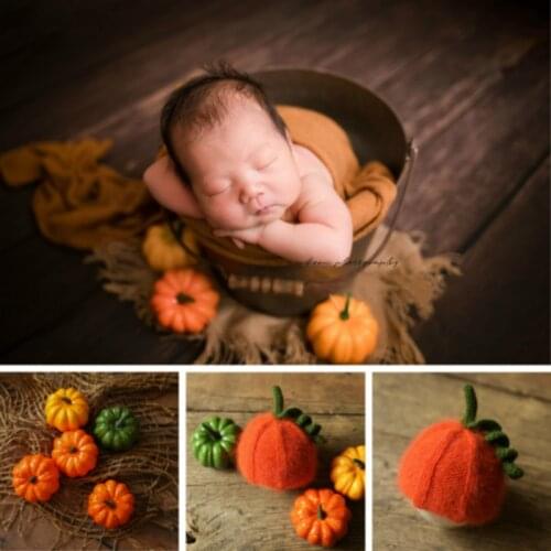 Nebworn Photography Props Baby Hats Pumpkin Hat Baby Shoot Accessories Plastic Pumpkin Infant Photo Decorations Creative Props