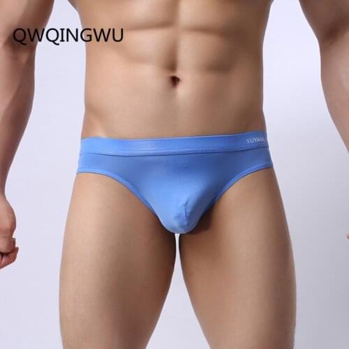 Sexy Underwear Men Ice Silk Ultrathin Briefs Shorts homme Breathable Underpants Male Pouch Panties calzoncillos Cuecas Briefs