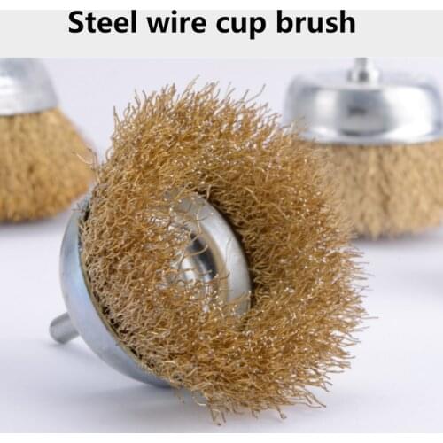 Steel wire drill brush high quality rusty remove cleaning grinding polishing bowl-type wire wheel brush 2020 hot sale
