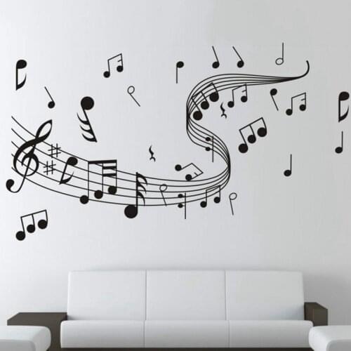 Music Note Wall Sticker For Bedroom Decor Living Room Decoration House Decal Mural Home Wallsticker