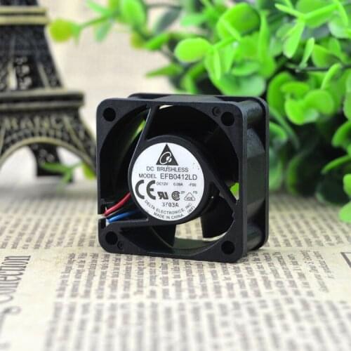 For Delta 12V 4CM 1U 0.08A EFB0412LD 4020 Super Mute Fan
