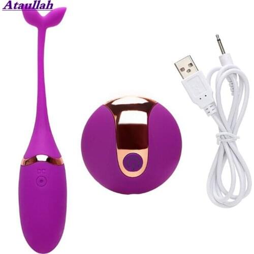 Ataullah Vibrator Vibrating Egg Wireless Remote Control Sex Toys for Women Exercise Vaginal Multispeed USB Rechargeable ST020