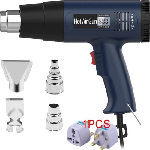 EU PLUG 220V LCD Display Soldering Industrial Electric Hot Air Gun Thermoregulator Heat GunsTools