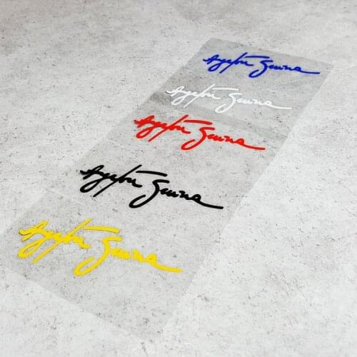 1PCS Car Styling Vinyl Decals Motocross Racing Helmet Sticker for Senna Signature 13x5.5cm