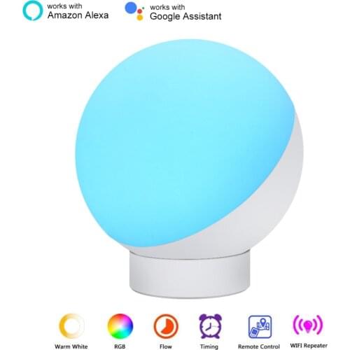 Wifi Smart Table Lamp RGBW 7W Dimmable Control Timer Switch For Alexa Google Voice Control Led desktop Night Light Smart Home