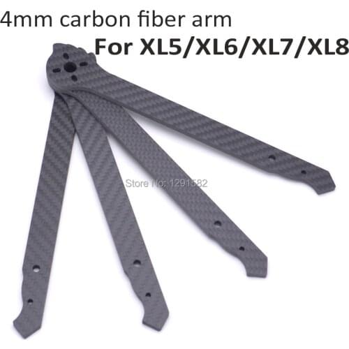 Carbon Fiber 4mm arm spare parts Accessories for XL5 V2 232mm XL6 V2 283mm 283mm XL7 V2 294mm XL8 360mm True X Quadcopter frame